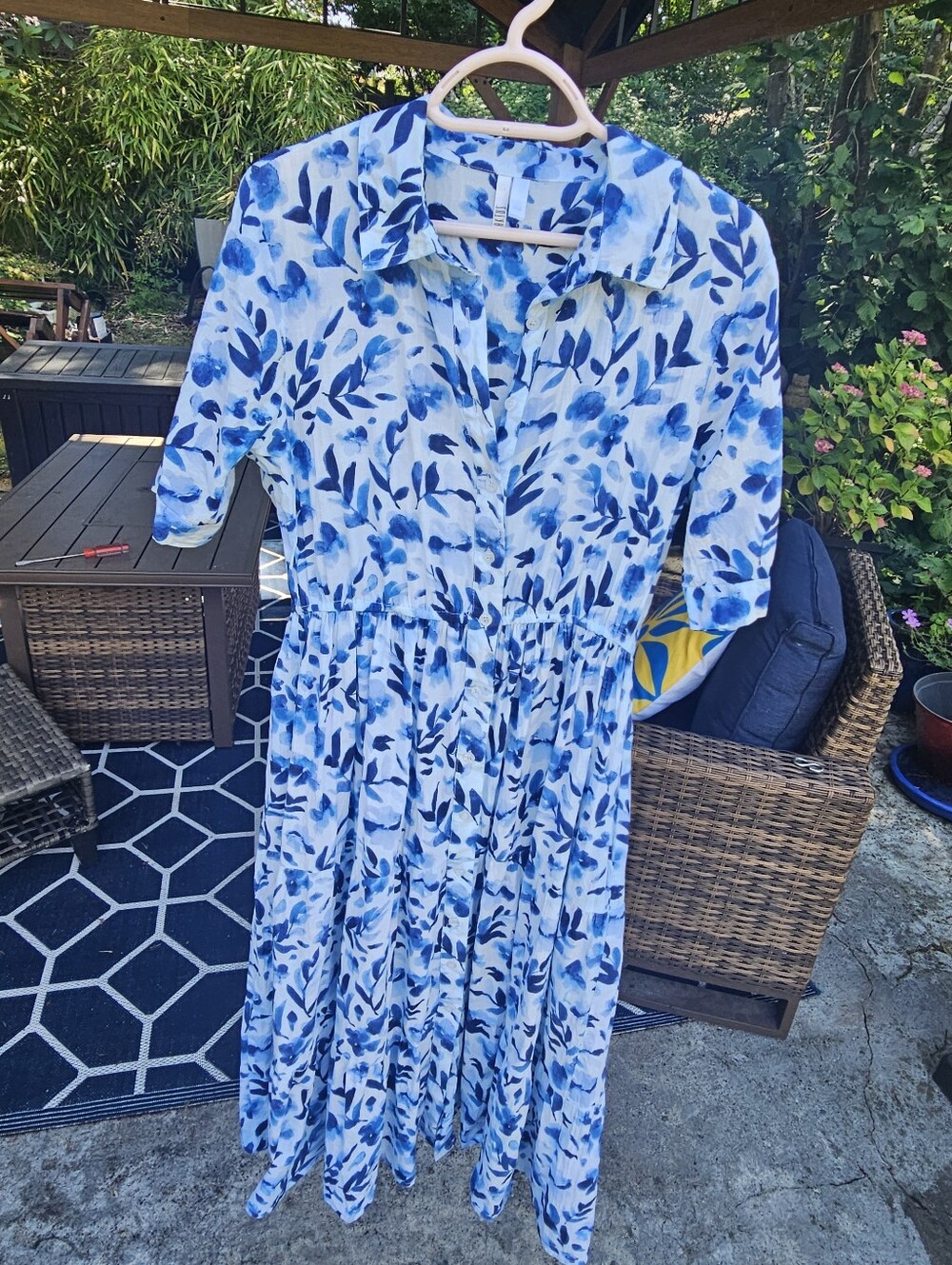 Blue and white summer Dress.